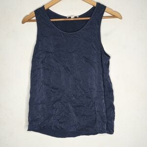 Lunya Navy Blue Silk Tank Top Women's Small S